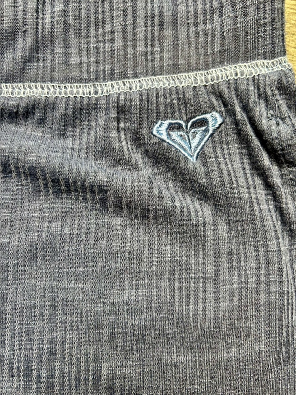 Roxy Navy Ribbed Lounge Shorts with Contrast Stitching - Picture 2 of 3